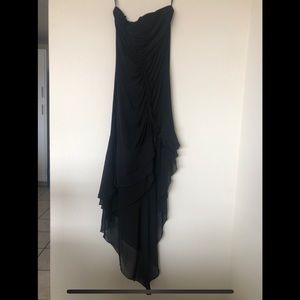 Jessica McClintock Strapless Formal Midi-Dress LBD